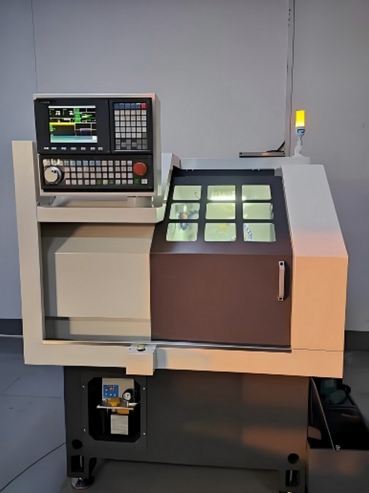 LC-15 Precision CNC Bar Feeder Lathe with Y-Axis, Guide Bushing, Pneumatic Clamping & Cast Iron Bed for Swiss-Type Machining